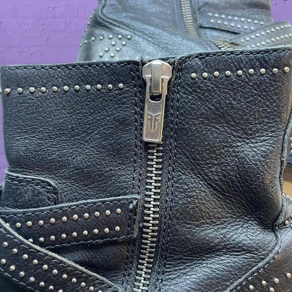 Frye western studded mid heel booties Size 7 - Picture 7 of 8